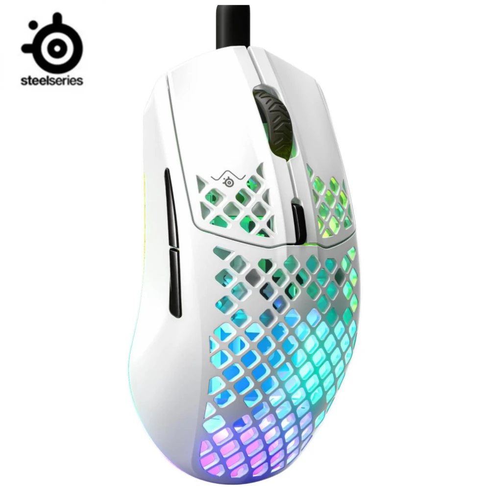 

SteelSeries Aerox 3 — игровая мышь Holey RGB — сверхлегкая водостойкая конструкция — оптический датчик TrueMove Core с разрешением 8500 точек на дюйм