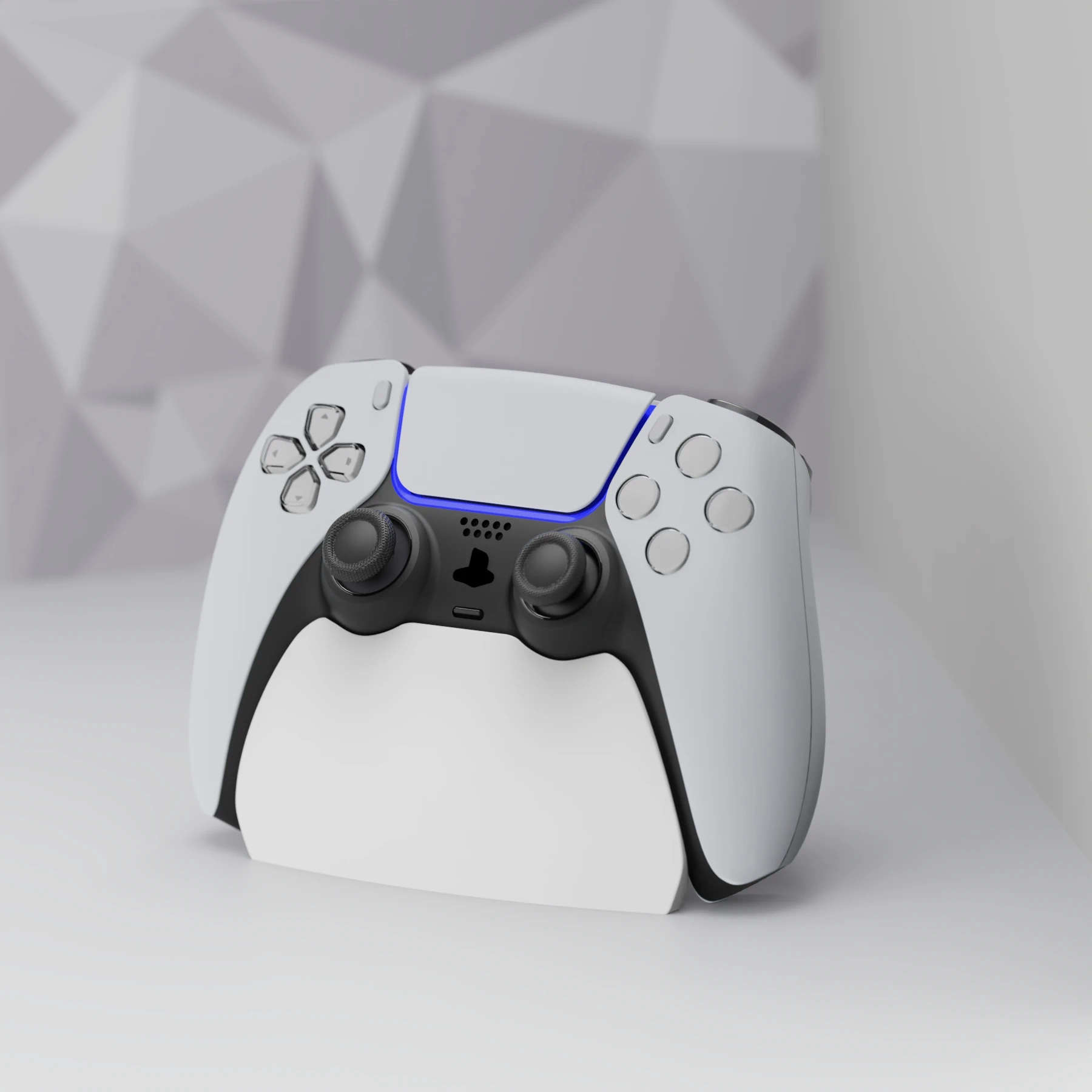 PlayVital 2-Pack Controller Stand for PS5, Anti-Slip Gamepad Display Holder for PS5 Controller Accessories, Desk Organizer Base