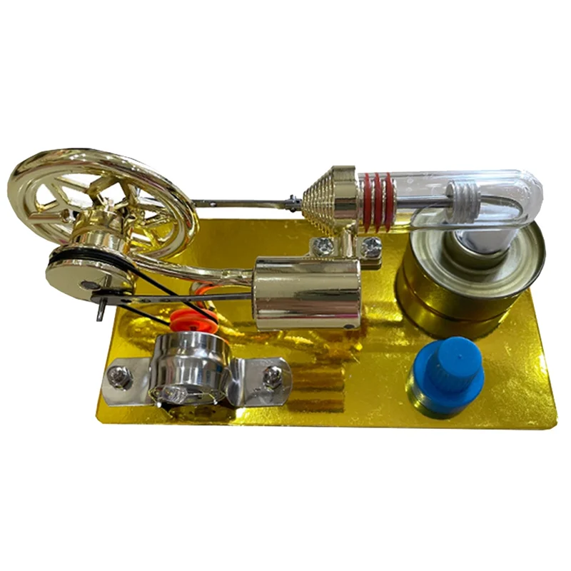 Hot Air Stirling Engine Model Generator Engine Physics Experiment Science Toy Educational Science Toy Gold