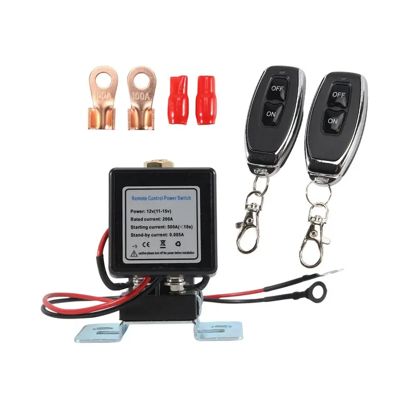 ABQB-High Current Battery Disconnect Switch 500A Starting 200A Rated DC12V Remote Kill Swit Switch