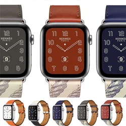 Leather Watch Straps for Apple Watch band 44mm 49mm 45mm 42mm 40mm 46mm 38/41mm bracelet iWatch series 10-Ultra 9-8-7-6-5-4-3-SE