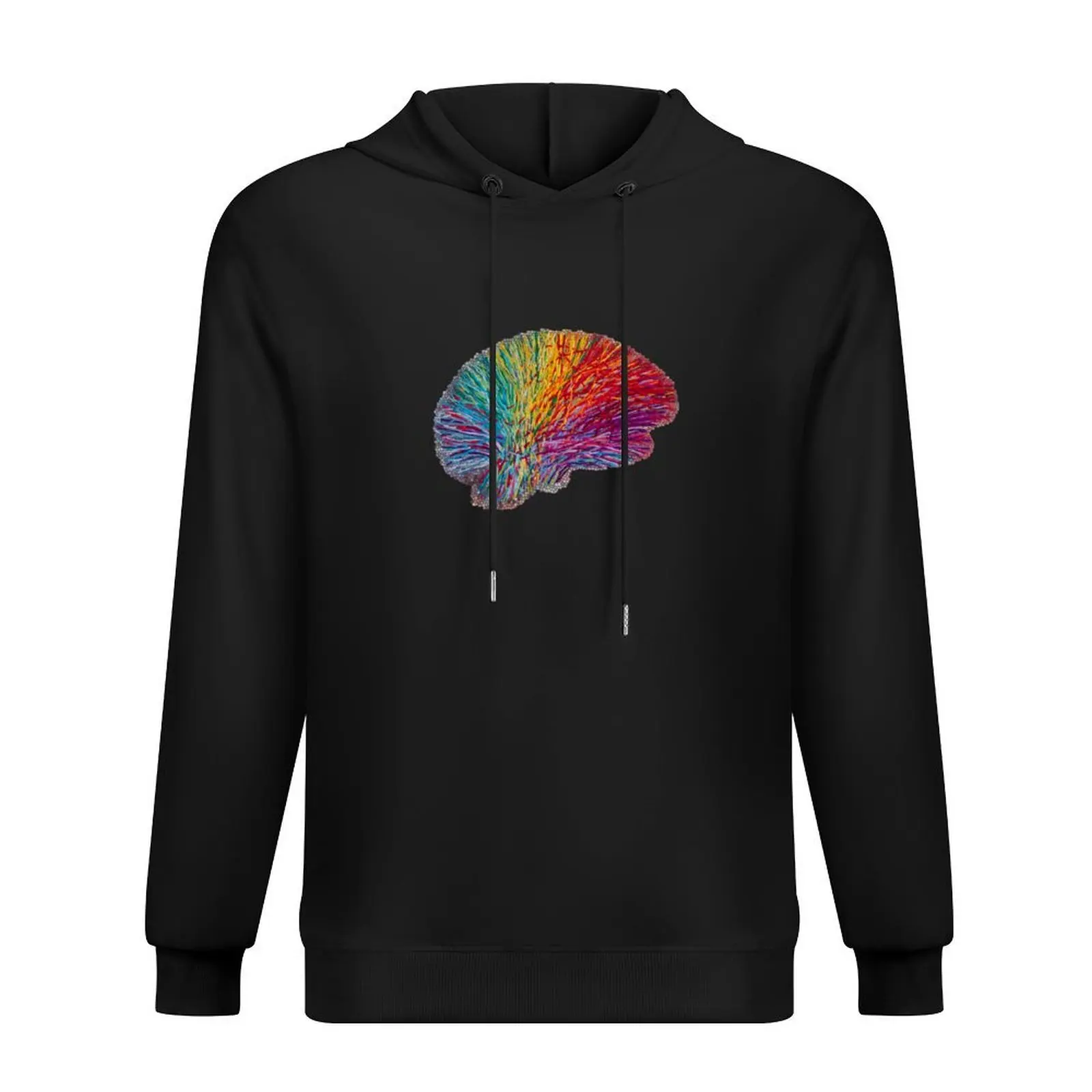 

White Matter Brain - Embroidered Look - Rainbow Brain Hoodie anime clothing blouse korean autumn clothes men's hoodies