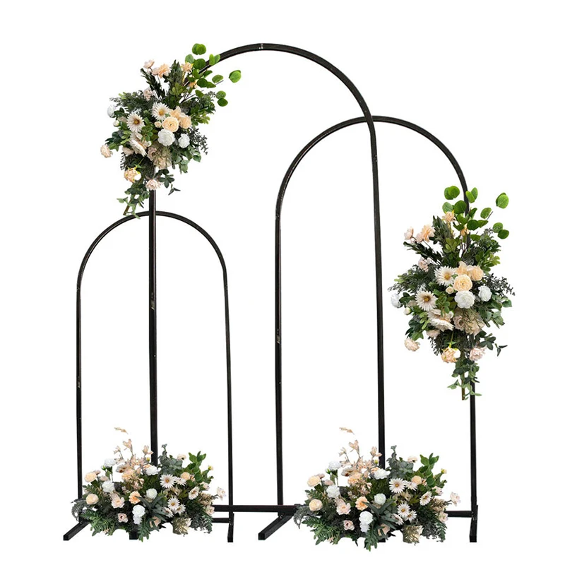 

3pcs/Set Wedding Arch Metal Backdrop Frame Balloon Flower Stand For WeddingBirthday Party Garden Photos Background Decoration