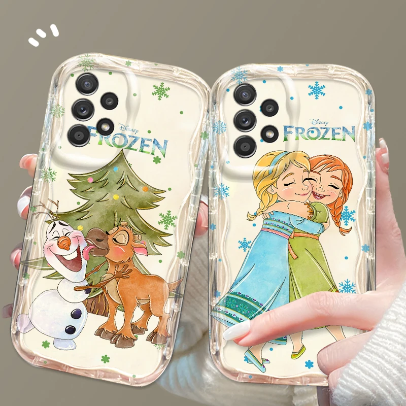 

Disney Frozen Art Cute For Samsung A55 A54 A53 A52 A35 A34 A33 A32 A25 A24 A23 A22 A21S A15 A13 A14 5G Wave Oil Back Phone Case