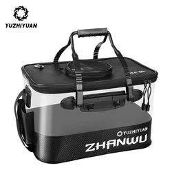 YUZHIYUAN Live Fish Bucket Foldable Portable Large Capacity Water Bucket Thickened EVA Material Outdoor Fishing Accessories
