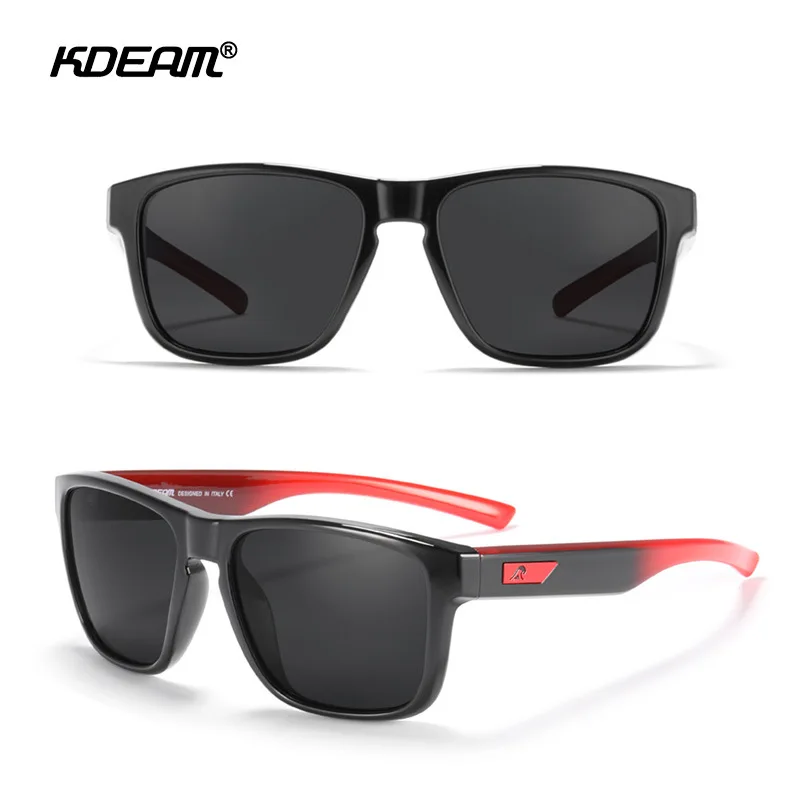 KDEAM Square Outdoor Sunglasses Foreign Trade Colorful Real Film Polarized Sunglasses Men's and Women's Athletic Glasses KD109