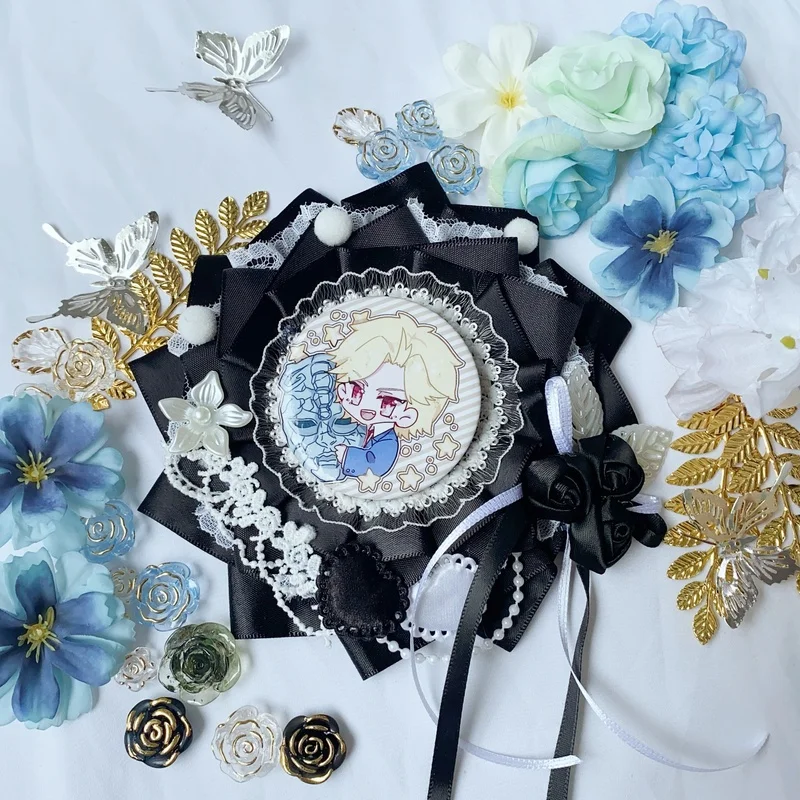 Niedliche Schleifenrosette Itabag Abzeichenständer Handgemachtes DIY 55-60mm Pin-Tablett-Basis Anime-Abzeichen ‌ Halter für Itabag-Dekorationseinsatz-Zubehör – Detail 11