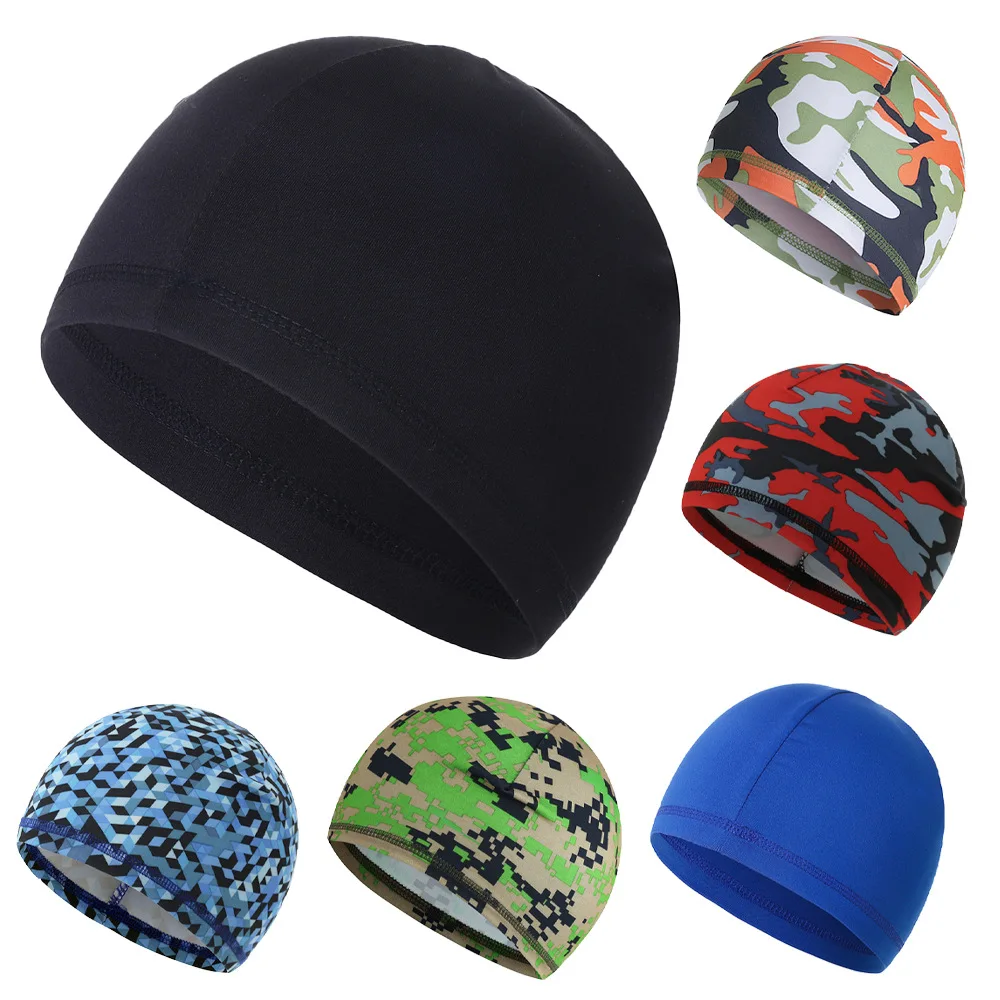 AliExpress NONE Summer Skull Cap UV Protection Ice Silk Helmet Liner Men Women Hat Workout Quick Dry Motorcycle Cycling Running Stretchy Beanie
