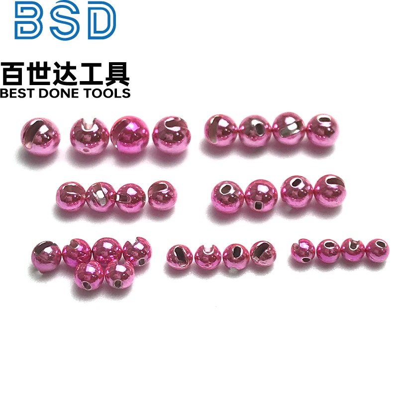 플라이 타이잉용 텅스텐 슬롯 비즈, 텅스텐 비즈 헤드, 슬롯 플라이 타이 재료, 2.3mm, 2.5mm, 2.8mm, 3mm, 3.3mm, 3.5mm, 4 개, 50 개