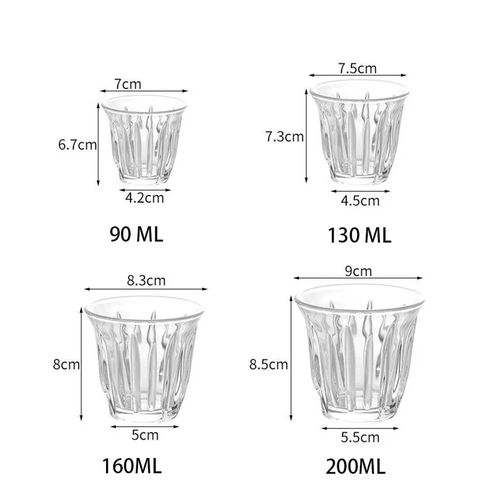 86 Degrees 2pcs Set Coffee Cup Elegant Retro Glass for Americano Dirty Flat White Espresso Latte  Coffee Cup For Dirty Coffee
