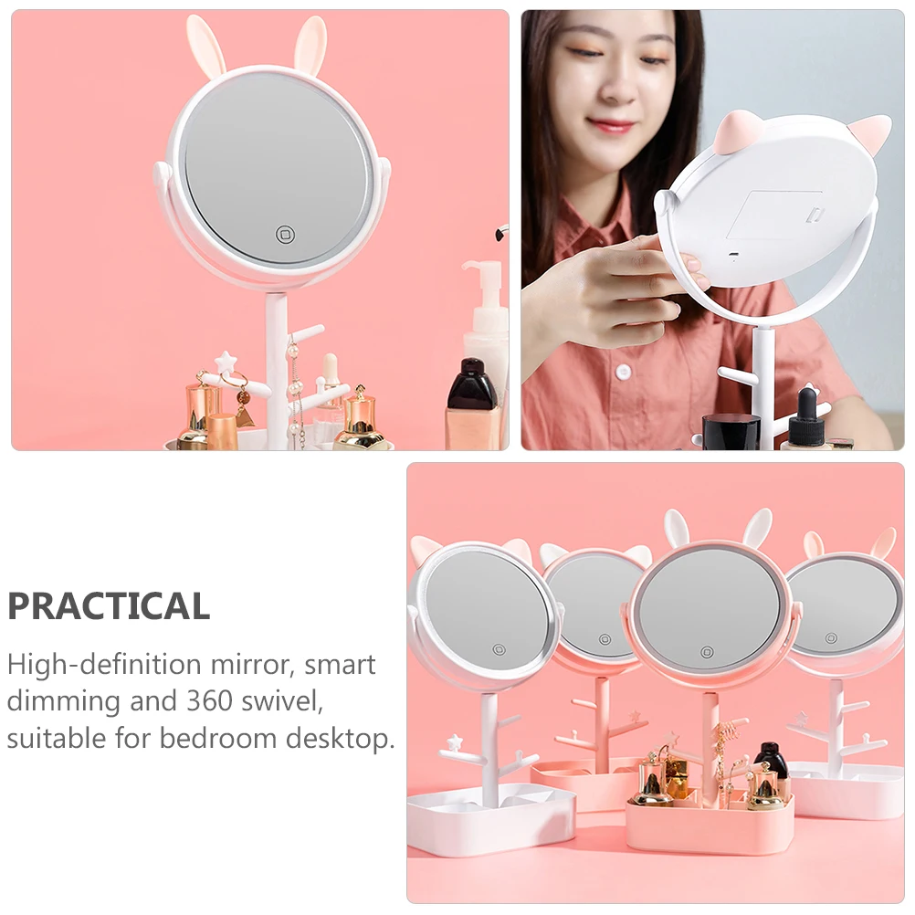 

Vanity Mirror Desk Lamp Exquisite Makeup Bedroom Tabletop Smart Dimming Plastic 360 Swivel