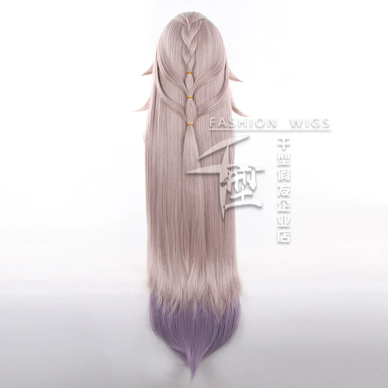 La parrucca cosplay Herta 110 cm capelli lunghi parrucca sintetica resistente al calore Honkai Star Rail + berretto per parrucca parrucca cosplay di Halloween per feste