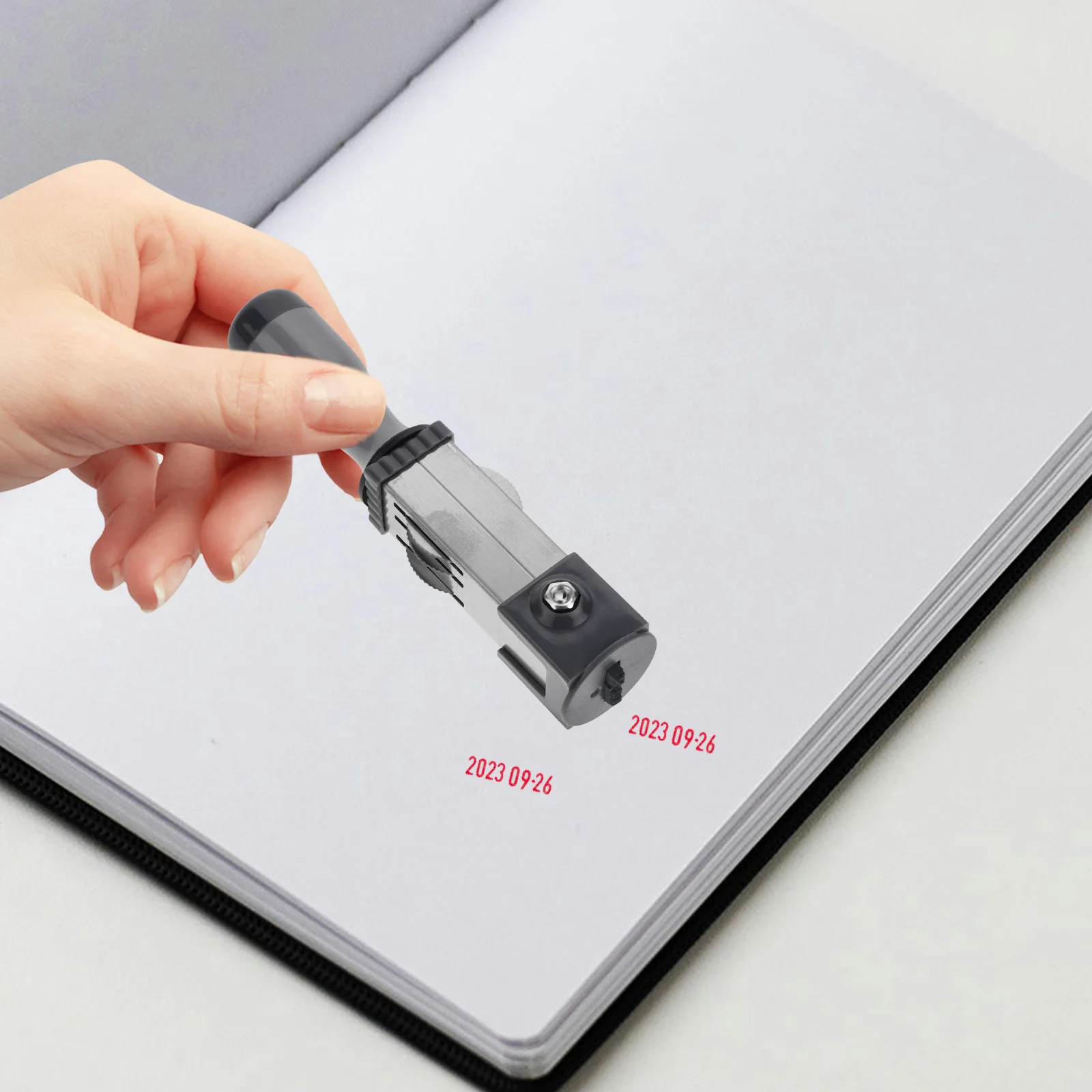 Date Stamp Material (round 21mm) Daily Use Stamper File Accessory Automatic Time Pp for Multi-use Office