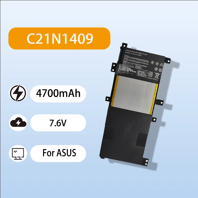 Professional C21N1409 Li-ion Battery For ASUS V455 V455L V455LB VM490 VM490L Laptop Battery 7.6V 4700mAh Secure Rechargeable
