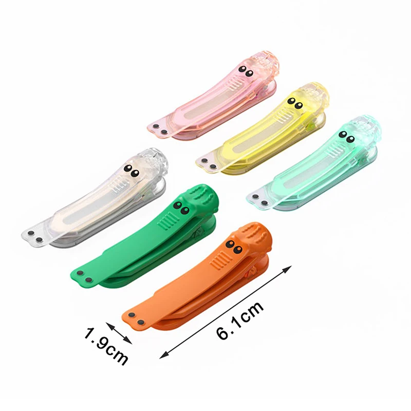 1pc Silicone Automatic Bookmarks Unique Visualized Book Markers For Reading Women Cute Alligator Clip Designs Stay In Place An