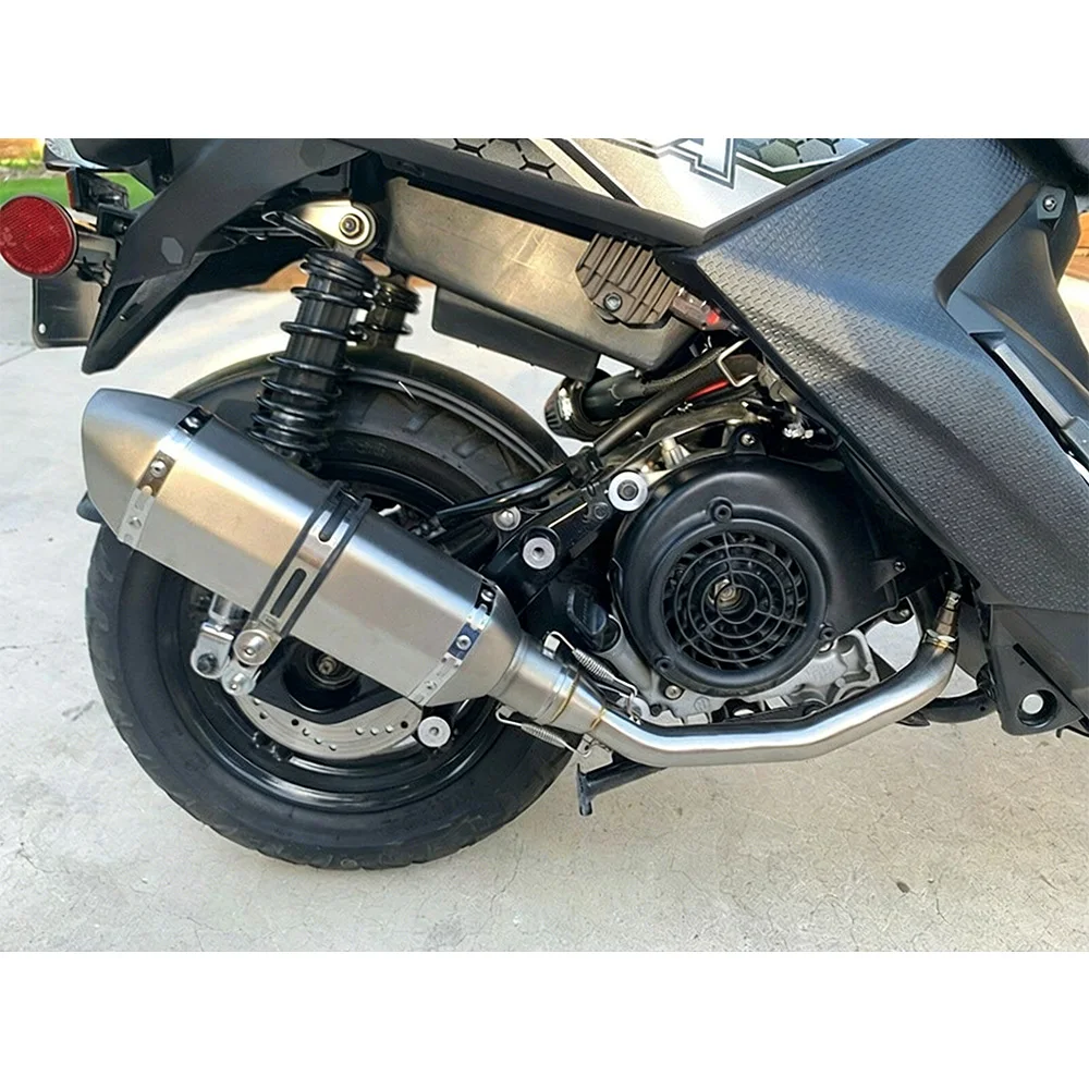 Auspuffanlagen für Yamaha BWS 125 Zuma 125 Komplettes System Krümmer Auspuffverbindungsrohr Schalldämpfer 310mm Auspuffrohre – Detail 14