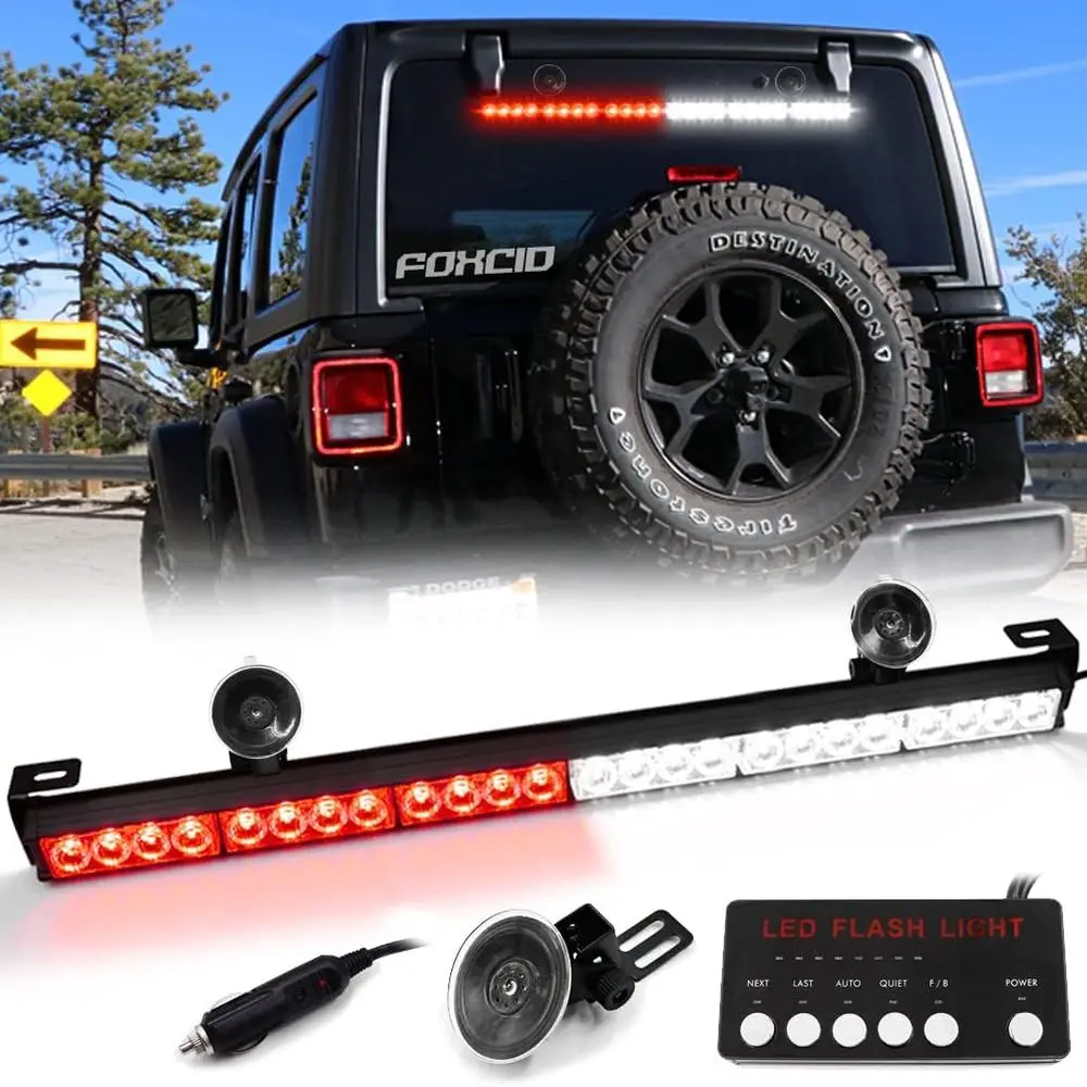 Barra luminosa stroboscopica a LED di emergenza con display digitale per la sicurezza stradale sui veicoli