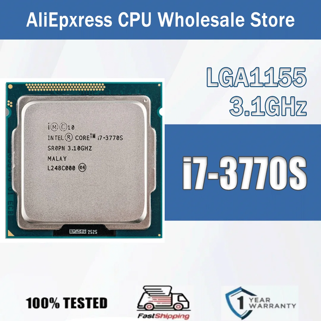 Intel Core i7-3770S 3,1 GHz 4 núcleos 8 threads 65W i7 3770S Processador de CPU de computador Servidor LGA 1155