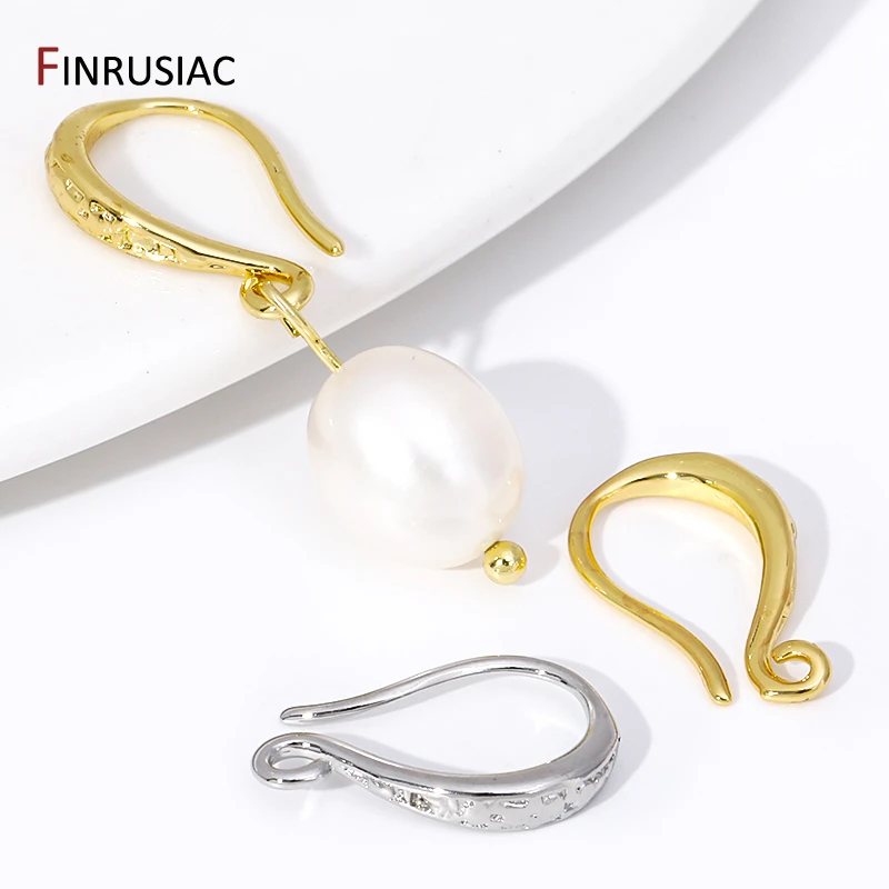 

18K Gold Plated Brass Stripe Earwires Earrings Hooks For Jewelry Making Supplies Findings,DIY Earrings Making Accessories