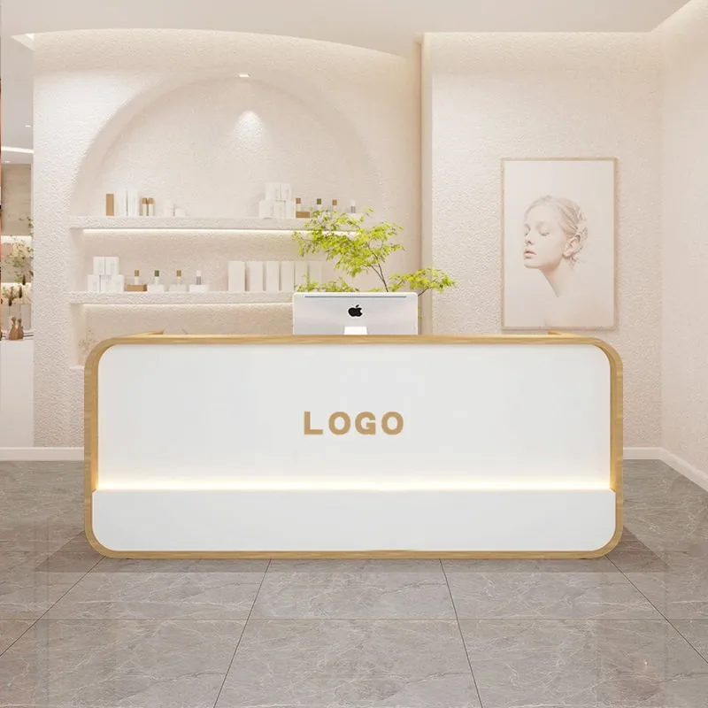 Mesas de recepção modernas para hotel, bar, beleza, exibição de luxo, mesas de recepção executiva, design comptoire, móveis para sala de estar