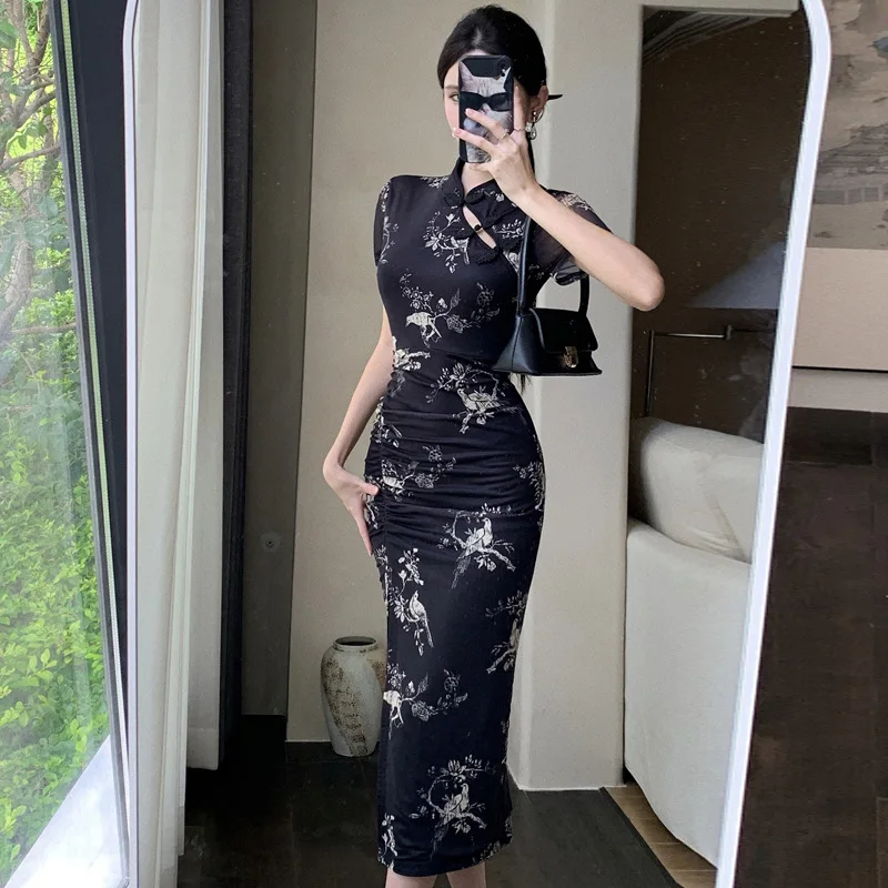 black silk wrap dress Cotton Poplin V-Neck Gathered Midi 34