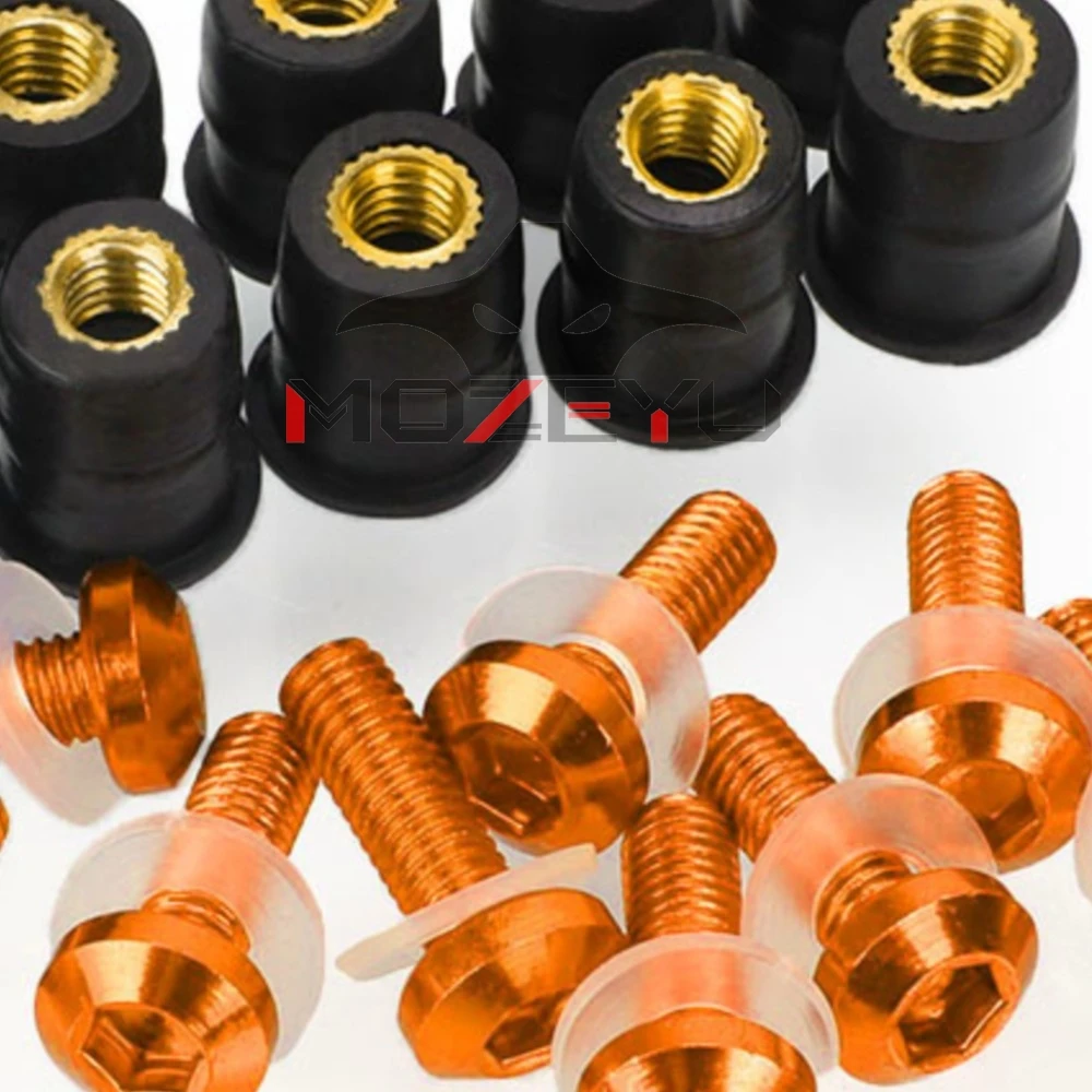

10PCS Windscreen Screws Windshield Accessories For Suzuki SFV650 GSX1300R HAYABUSA GSXR125 GSXR150 Katana XF650 RF900 LTZ400