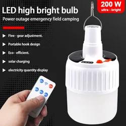 100W High Power Portable LED Camping Light Solar Rechargeable LED Working light with remote control emergency lights Tent lights