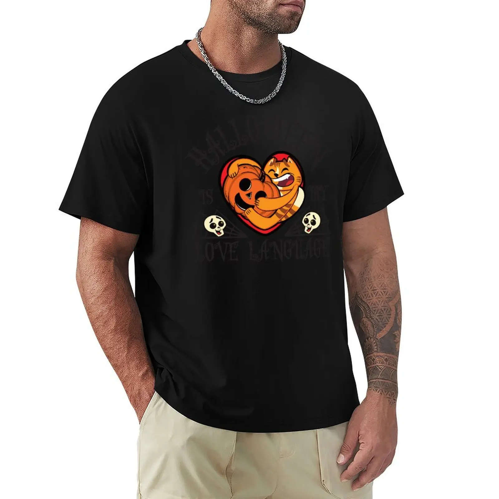 Halloween is My Love Language - Pumpkin T-Shirt Stylish Print Short Sleeve Tee
