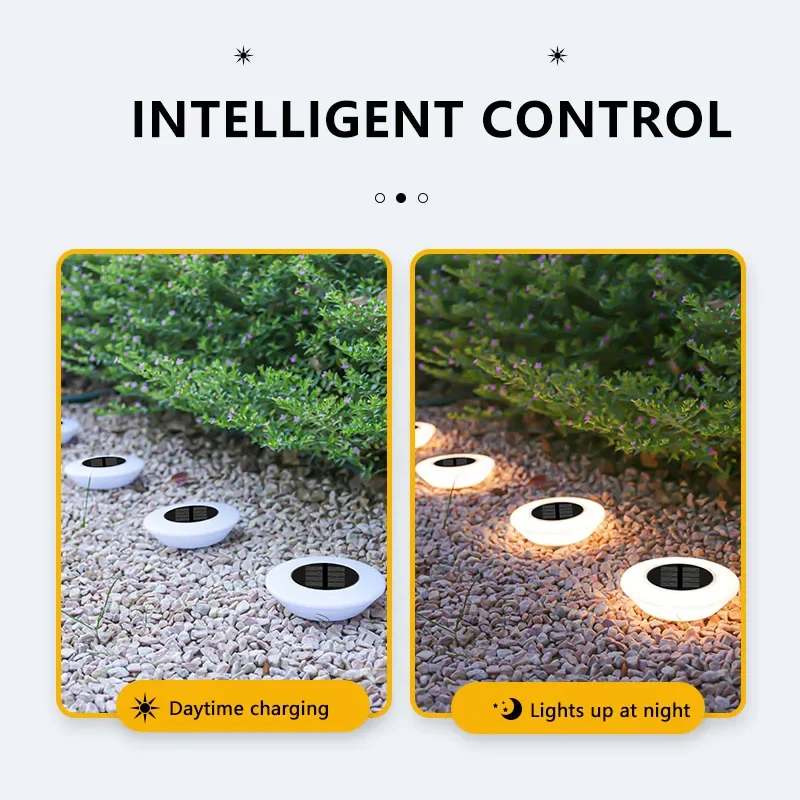 Solar Outdoor Lights,Outdoors Garden Lamp,360° LED Ground Floor Lights IP65 Waterproof for Yard,Backyard,Driveway,Patio,Lawn