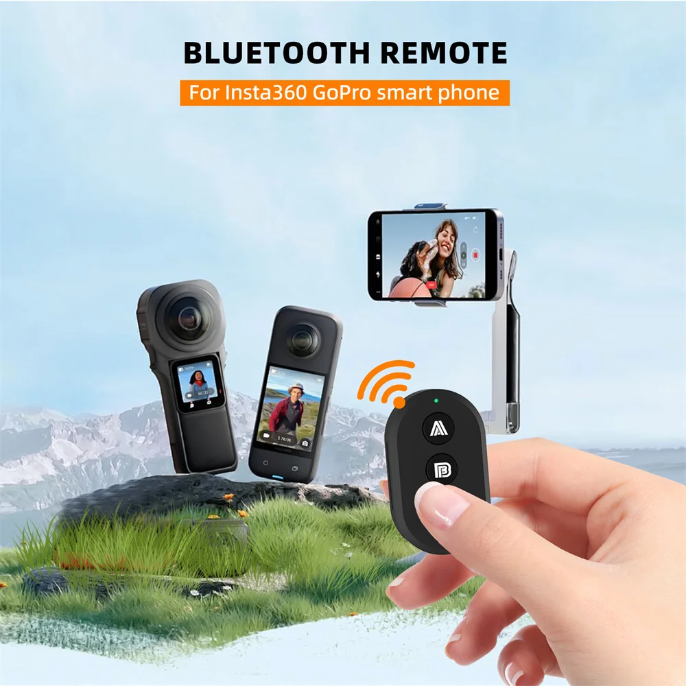 NEW Wireless Bluetooth Remote Control with Wrist Strap for Insta360 X2/3/4/Go3/S /ACEpro/ACE GoPro 13/12/11/10/9/8 Action Camera