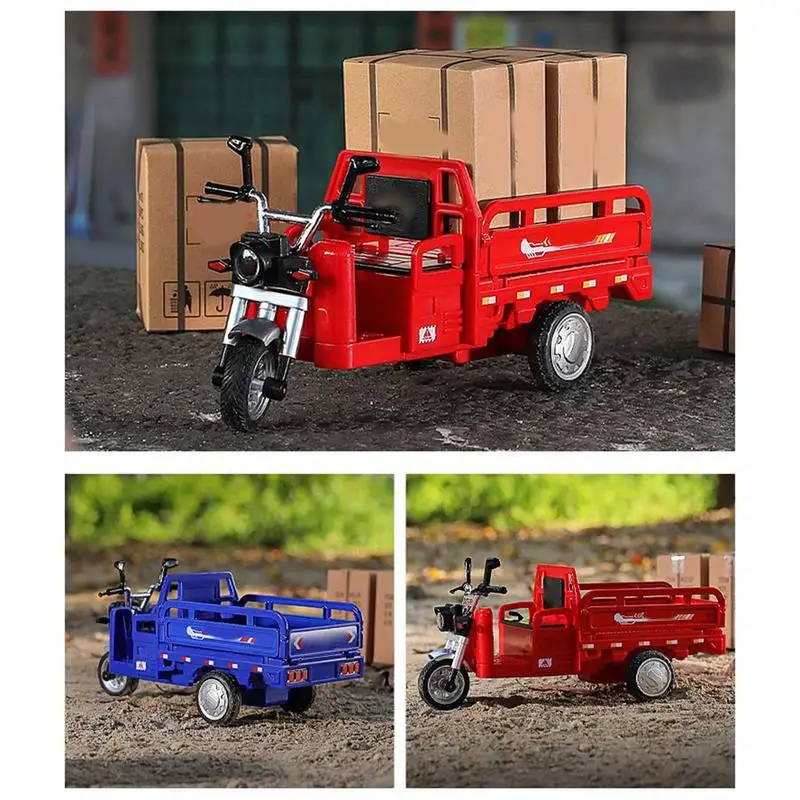 Pull Back Cars Alloy Tricycle Toy Miniature Vehicles Model Cool Safe Realistic For Classroom Carnival Rewards Daycare Stockings