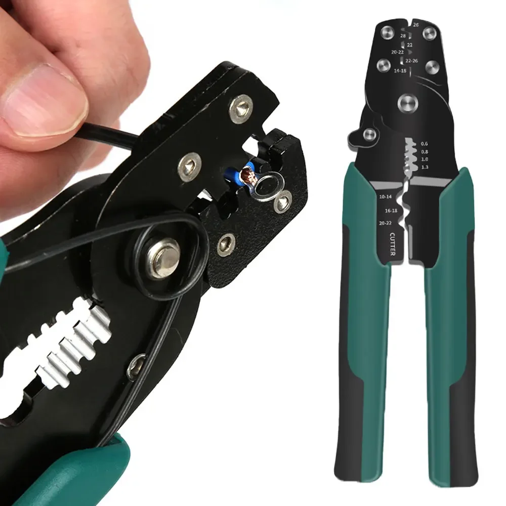 Crimper Cable Cutter Adjustable Hand Wire Stripper Multifunctional Stripping Crimping Pliers Terminal Hand Tool