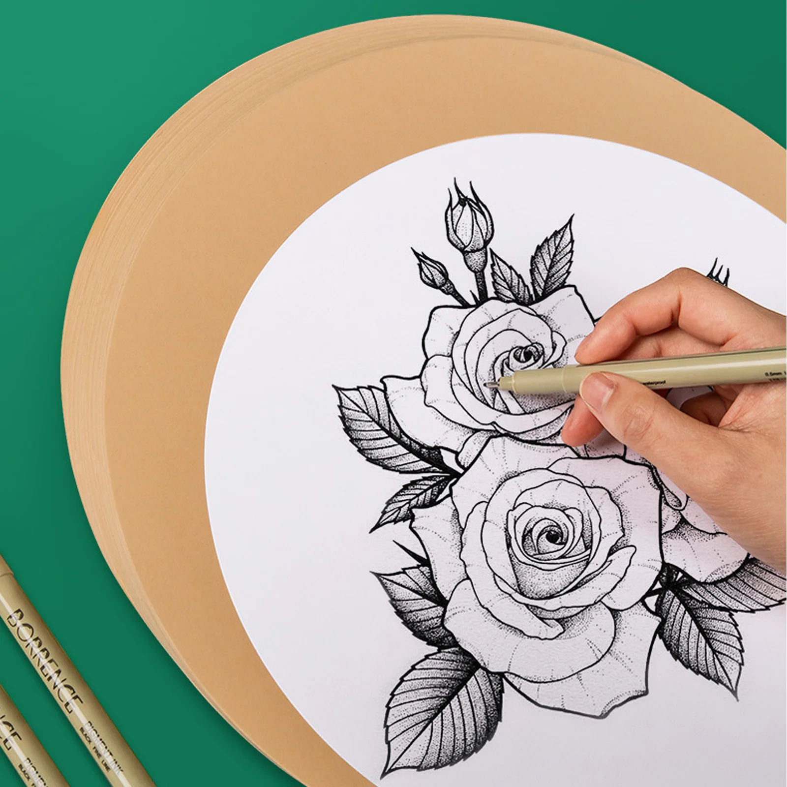 50개 화이트 카드스톡 원형 드로잉 페이퍼 DIY 만다라 아트 공예 어린이 스케치 서클 하드보드 스크랩북 인사 카드용