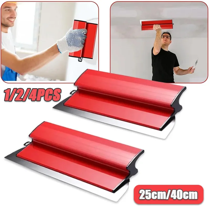 1/2/4PCS 40cm Skimming Blade Stainless Steel Drywall Smoothing Spatula for Large Working Area Wall Decoration Construction Tool