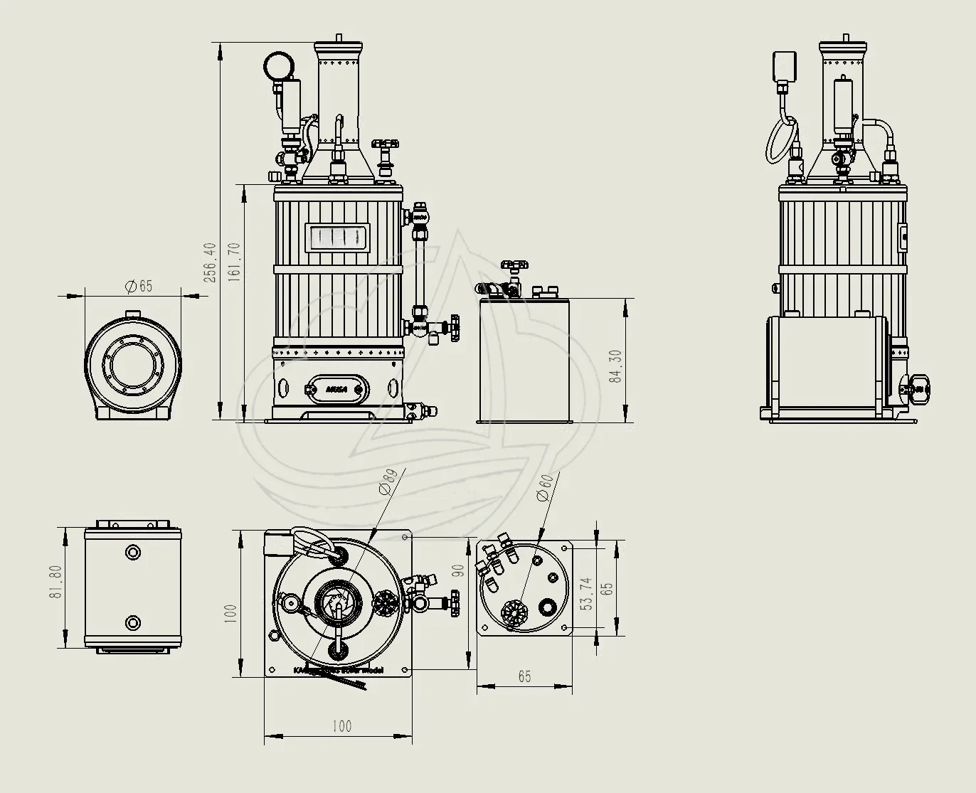 LS80S Vertical Boiler Model High Heat Conversion Rate for Steam Engine And Boat Model Applications