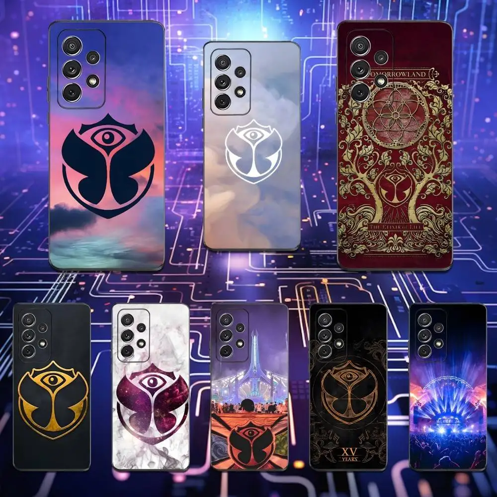 

Music TOMORROWLAND Case For Samsung S25,S24,S23,S22,S21,S20,S10,Ultra,Plus,Lite,FE,Soft Silicone Black Cover