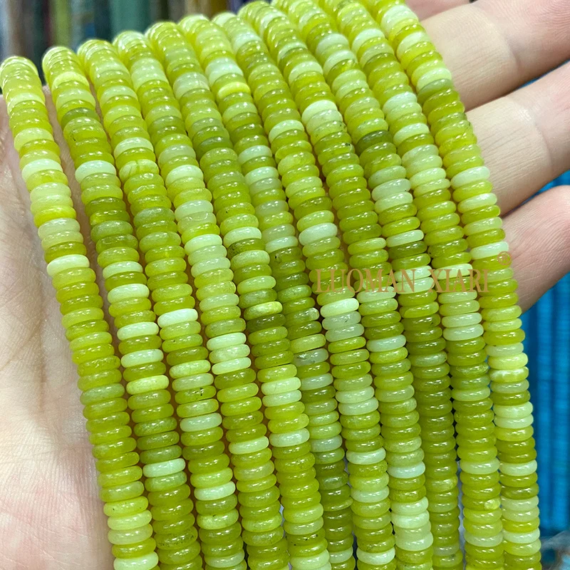 2x6MM Platte Ronde Natuursteen Kralen Labradoriet Agaat Jasper Turquoise Kristal voor Sieraden Maken Diy Armband Accessoires 15''