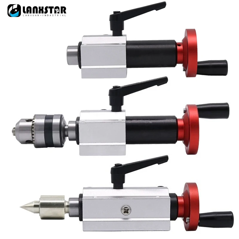 

Mini Woodworking Lathe Telescopic Tail Top Seat Rotary Movable Drilling Tailstock Live Top Circular Pointed Top Needle B12 Chuck