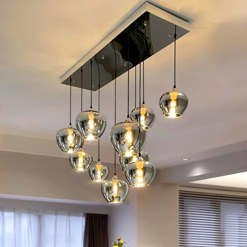 Home decoration chandelier dining room Pendant lights indoor lighting light fixture Ceiling lamps salon fancy lighting glass