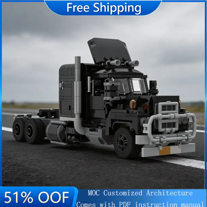 

603 Parts Moc Famous Movies Series Truck Head Model Building Blocks Speed Vehicle Bricks Toys For Children Adult Birthday Gifts