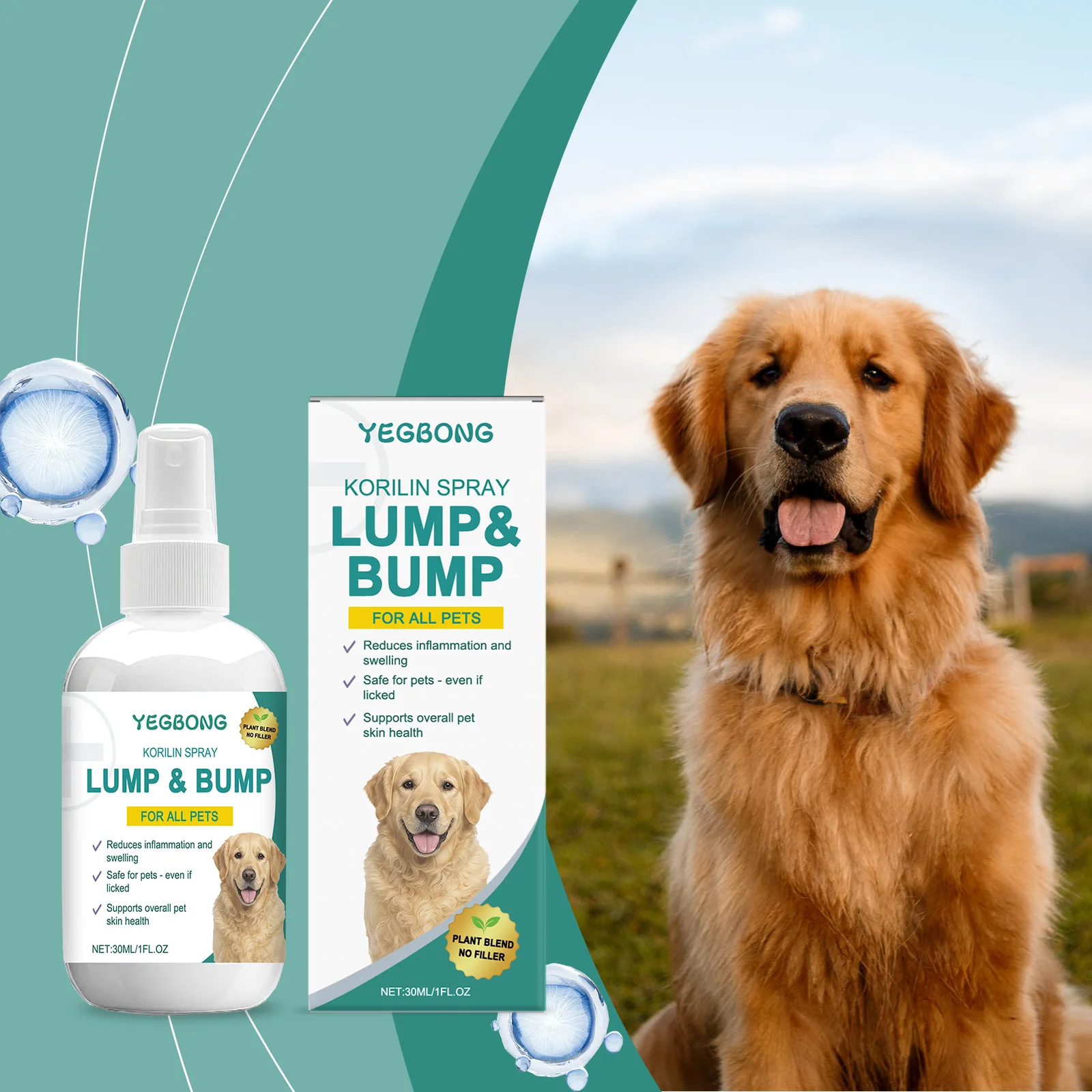 Pet Skin Repair Spray–Soothes Dryness, Sensitivity,Redness&Itching,Non-Irritating&Non-Sensitizing,Suitable for Puppies & Kittens