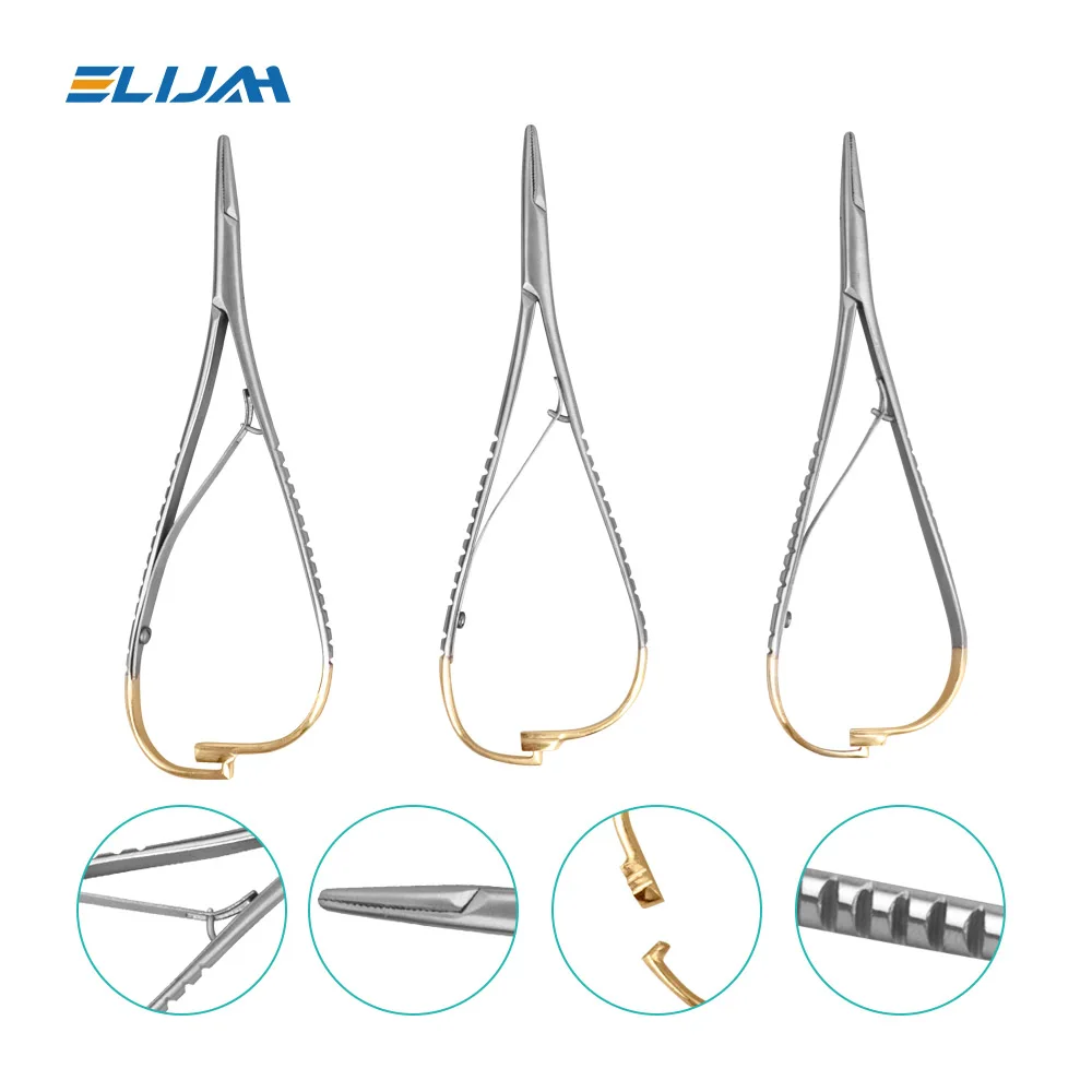 ELIJAH Standard Dental Needle Holder Tweezers Orthodontic Instrument Dentistry Product Stainless Steel Mathieu Needle Holder