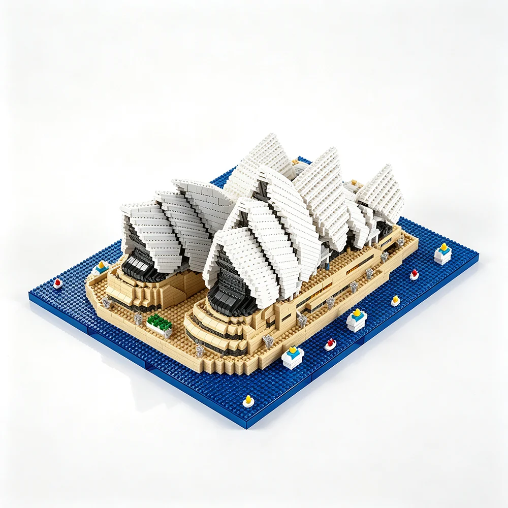 Sydney Opera House Building Set Micro Mini Bricks Model DIY Assembly Craft Desktop Display Ornament Creative Gift For Collectors