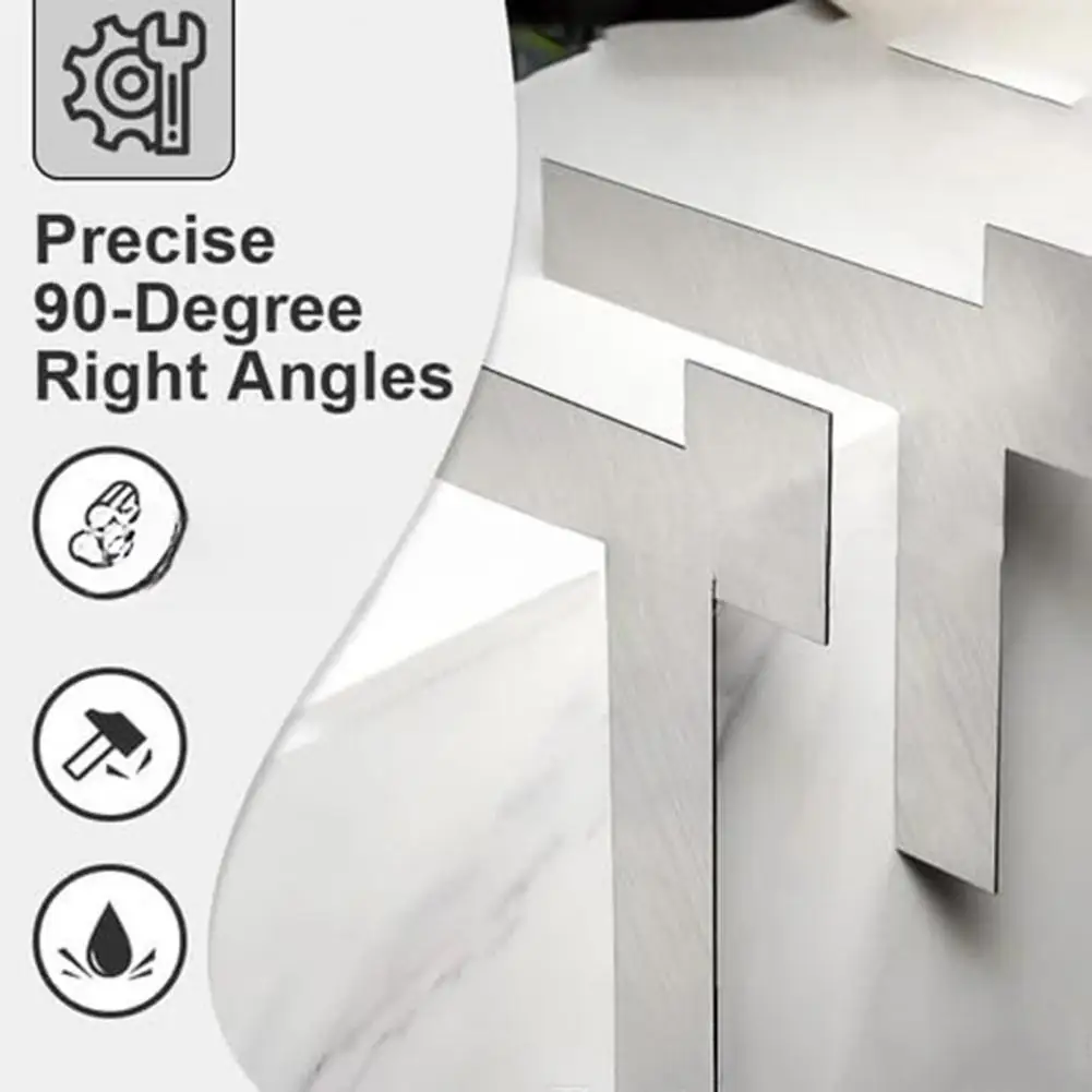 직각 눈금자 고정밀 가장자리 스크래핑 도구 목공 용 직각 장치 다기능 Diy 90도 각도 눈금자