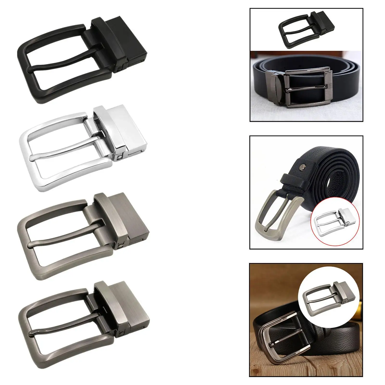 Alloy Belt Buckle Classic Mens for 33mm Belt Replacement Single Prong Buckle