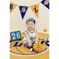 Accesorios de fotografía del centenario del tema del bebé de baloncesto, ropa de fotografía del centenario