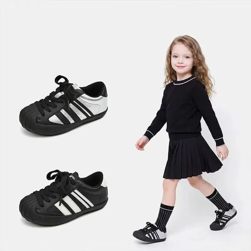 New Kids Fashion Sneakers Children's Sneakers Casual Shoes Breathable Soft Bottom Kids Boys Girls Students Running Tennis Shoes