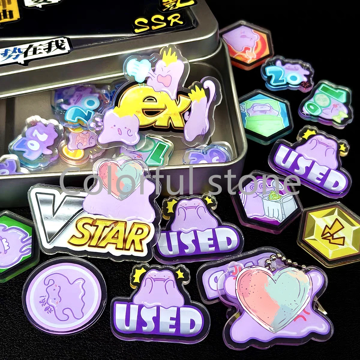 ポケモン-ptcg-ダメージカウンターセット-ディットー-テーマ-ダイス-vstar-マーカー-ex-ボードゲーム-アクセサリー-ポケモンプレイヤーとファン向け