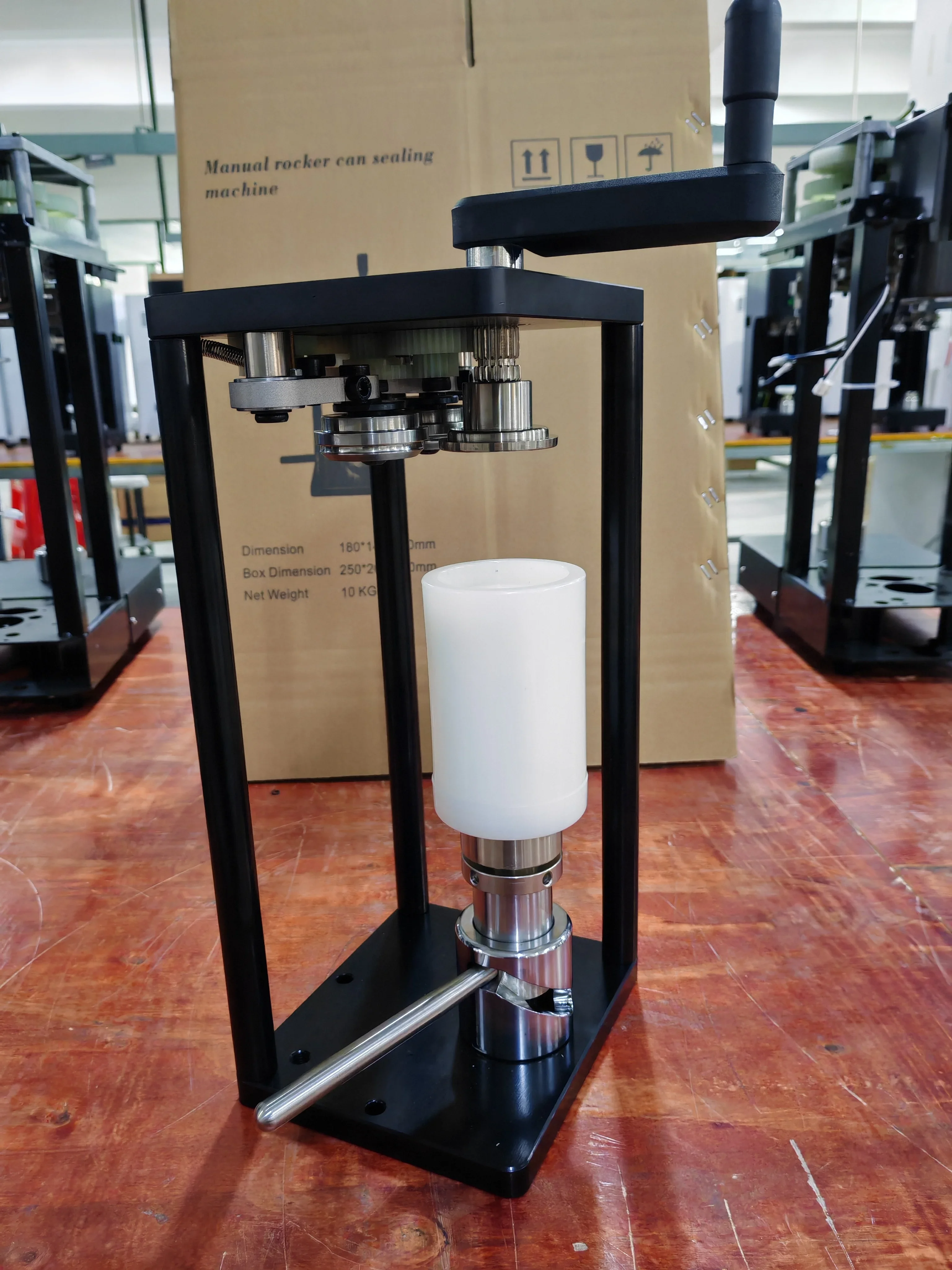 Small Home Manual Rotary Semi-Automatic Can Sealer for Soda Beer Juice Cans-for Plastic & Glass Beverages Paper Packaging