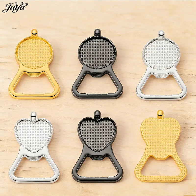 

20PCS Multifunction Pendant Base 25mm Cabochon Bezels For DIY Bottle Opener Necklaces Keychains Jewelry Making Accessories